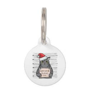 Funny Cat I Knocked Over Christmas Tree Pet Tag