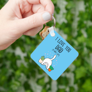 Funny Cat I Love You Dad A Hole Lot Key Ring