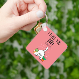 Funny Cat I Love You Dad A Hole Lot Key Ring