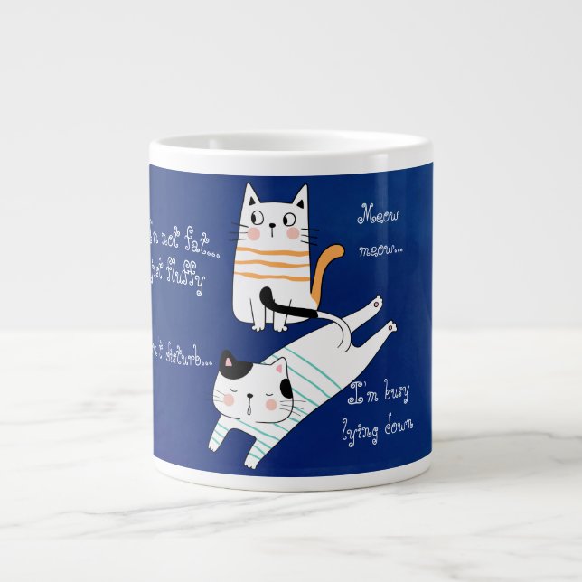 Funny Cat, I'm busy  lying down Speciality Mug (Front)