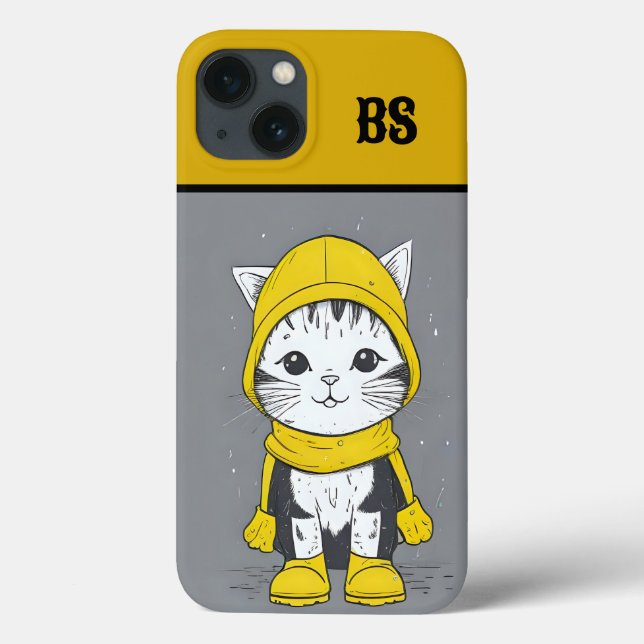 Funny Cat in Rain Boots – cat Humour Case-Mate iPhone Case (Back)