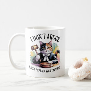 Funny Cat Judge Mug - Lawyer I Just Explain Why I'