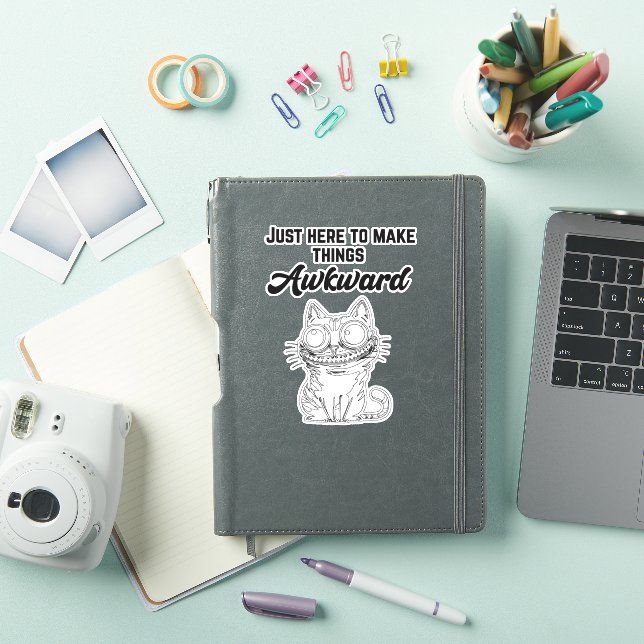 Funny Cat - Just Here to Make Things Awkward (iPad Cover)