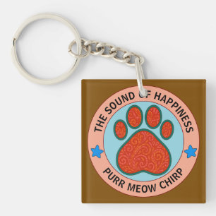 funny cat key ring