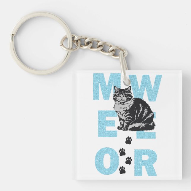 funny cat key ring (Front)