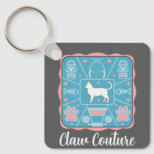funny cat key ring