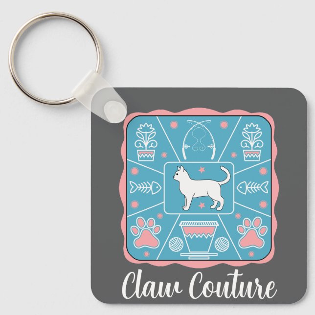 funny cat key ring (Front)