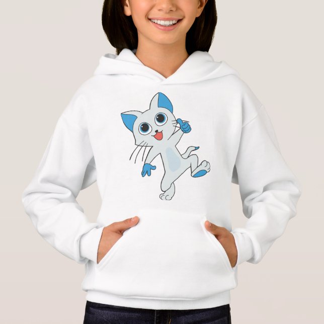 funny cat kids hood (Front)