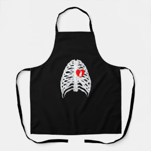Funny Cat Kitten Skeleton Halloween Costume Gift Apron
