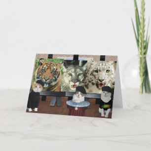 Funny Cat/Kitties Artists Encouragement Card