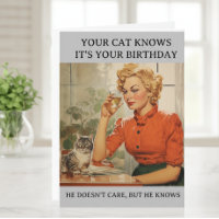 Funny Cat Knows It's your Birthday