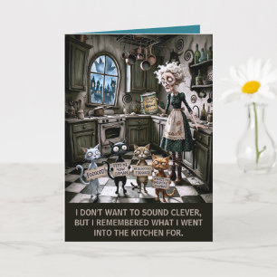 Funny Cat Lady Birthday Card