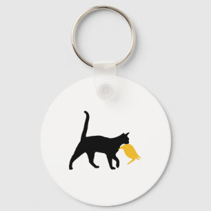 Funny Cat Lady For Kamala Harris Cat Holding Trump Key Ring