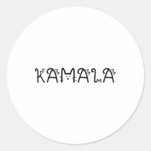 Funny Cat Lady Fun Childless Cat Ladies For Kamala Classic Round Sticker