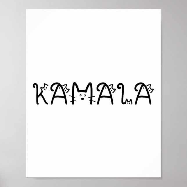 Funny Cat Lady Fun Childless Cat Ladies For Kamala Poster (Front)