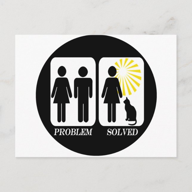 Funny Cat Lady Postcard (Front)