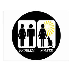 Funny Cat Lady Postcard