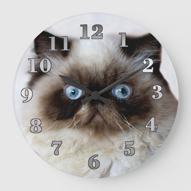 Funny Cat Large Clock (Front)