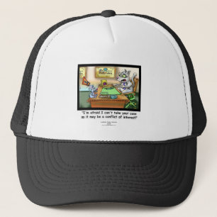 Funny Cat & Lawyer Truckers Cap