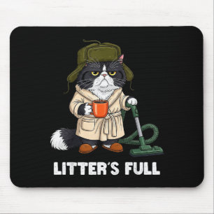 Funny Cat Litter’s Full Parody Cat Lovers Coffee H Mouse Pad