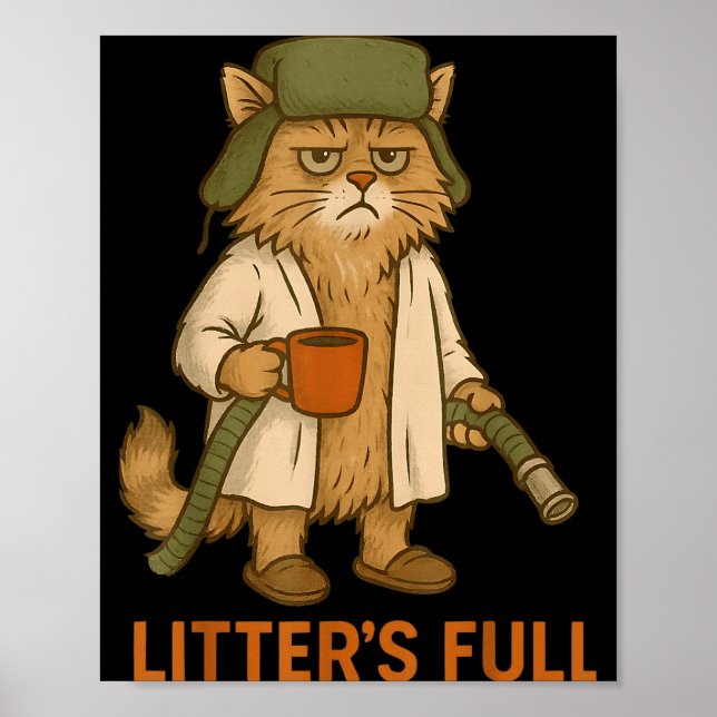 Funny Cat Litter's Full Christmas Cat Xmas Women M Poster (Front)