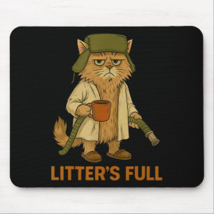 Funny Cat Litter's Full Matching Christmas Cat Men Mouse Pad
