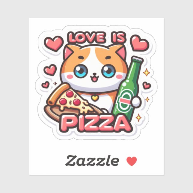 Funny Cat Love is Pizza (Sheet)