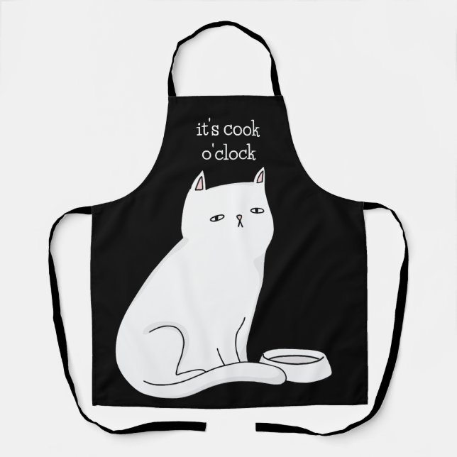 Funny cat lover / cat dad or mum apron (Front)