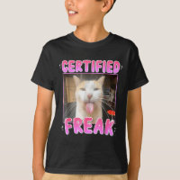 Funny Cat Lover Certified Freak Eat Cement Cursed