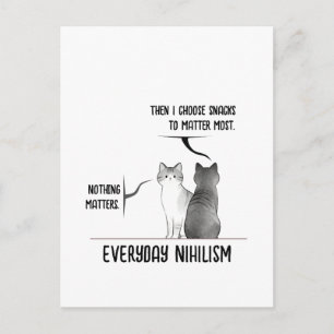 Funny Cat Lover Dark Humour Postcard