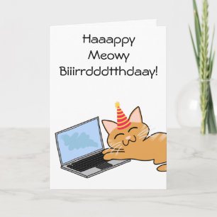 Funny cat lover Happy Birthday Card