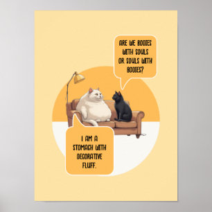 Funny Cat Lover Intellectual Humour Poster