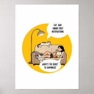 Funny Cat Lover Introvert Humour Poster