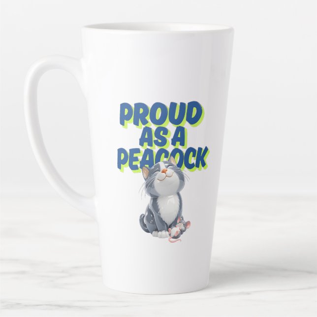 Funny Cat Lover  Latte Mug (Left)