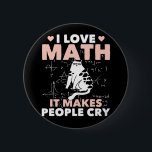 Funny Cat Lover Mathematics Humour Maths Nerd 6 Cm Round Badge<br><div class="desc">Cat Math and School Teacher Jokes. Funny Cat Lover Mathematics Humour Maths Nerd.</div>