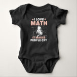 Funny Cat Lover Mathematics Humour Maths Nerd Baby Bodysuit<br><div class="desc">Cat Math and School Teacher Jokes. Funny Cat Lover Mathematics Humour Maths Nerd.</div>