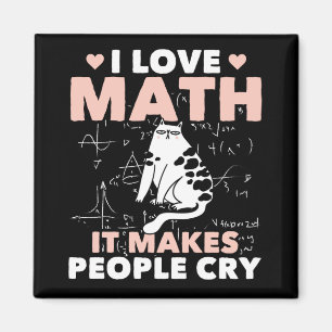 Funny Cat Lover Mathematics Humour Maths Nerd Magnet