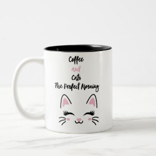 Funny Cat Lover Mug – Coffee and Cats = Happiness