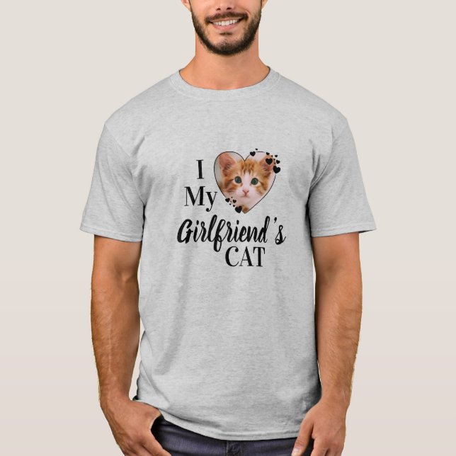 Funny Cat Lover Personalised Pet Photo  T-Shirt (Front)