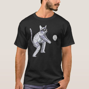 Funny Cat Lover Pet Kittens Volleyballer Volleybal T-Shirt