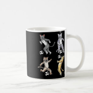 Funny Cat Lover Playing Soccer Player Pet Kittens Coffee Mug