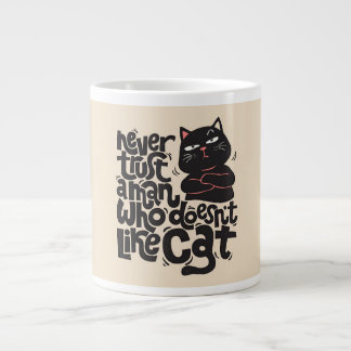 Funny Cat Lover Quote Design Large Coffee Mug