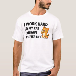 Funny Cat Lover Shirt – I Work for My Cat