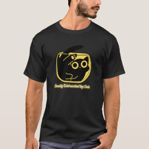 Funny Cat Lover Tee – Easily Distracted by Cats
