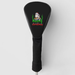 Funny Cat Lover Xmas Gift Cat Christmas T-Shirt Golf Head Cover