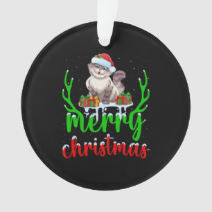 Funny Cat Lover Xmas Gift Cat Christmas T-Shirt Ornament