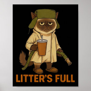 Funny Cat Lovers Christmas Litter’s Full Xmas Prem Poster