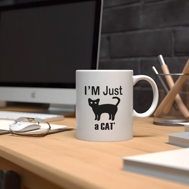 Funny cat lovers Design,I'm just a cat' cat coffee Mug (Creator Uploaded)