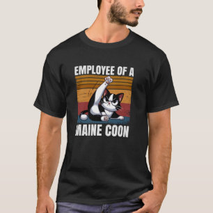Funny Cat Lovers & owner present - Employee Of A M T-Shirt