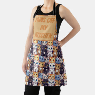 Funny Cat Lovers Paws Off My Kitchen Apron